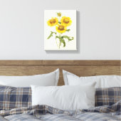 bloemen zonnebloem met bloemen door roodoute canvas afdruk (Insitu (Slaapkamer))