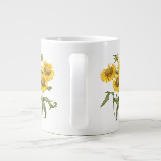 bloemen zonnebloem met bloemen door roodoute jumbo beker (Achterkant)