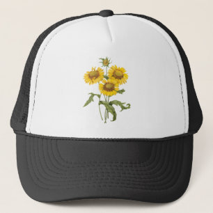  bloemen zonnebloem met bloemen door roodoute trucker pet