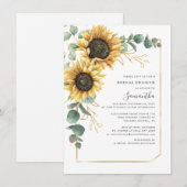 Bloemen Zonnebloem Script Vrijgezellenfeest Kaart (Voorkant / Achterkant)