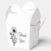 Bloemen Zonnebloemen Zwart Wit Huwelijk Dank u Bedankdoosjes (Geopend)