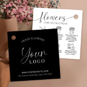 Bloemen Zorg Minimalistische Logo Bloemist Hang La Bedankjes Labels