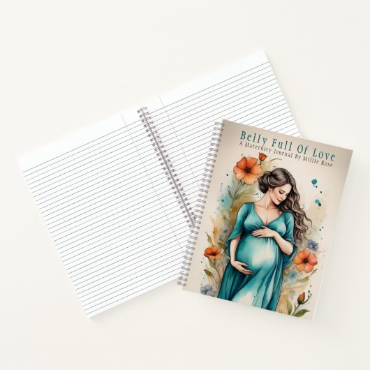 Bloemen Zwangerschap Moeder Journal Notitieboek (Binnen)
