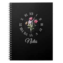 Bloemen & Zwart Boek Tijd Notitieboek
