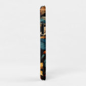 Bloemen zwart elegant Case-Mate iPhone case (Achterkant/rechts)