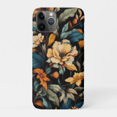 Bloemen zwart elegant Case-Mate iPhone case (Achterkant)