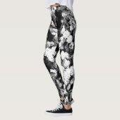 Bloemen - zwart en wit leggings (Links)