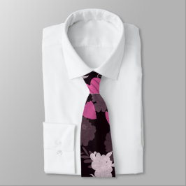 bloemen zwart stropdas