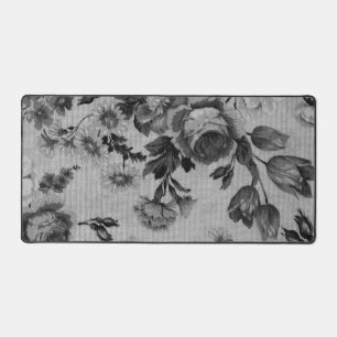  bloemen, zwarte en witte bloemen bureaumat