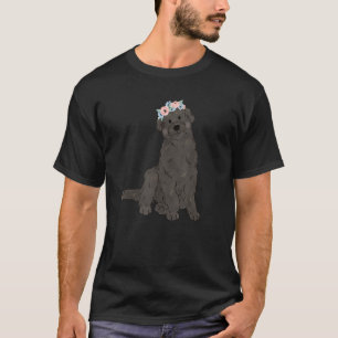 Bloemen Zwarte Labradoodle Lovers Doodle Dog Mom 1 T-shirt