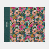 Bloemenaam fleece deken (Voorkant (Horizontaal))