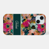 Bloemenaam iPhone 15 Hoesje (Achterkant horizontaal)