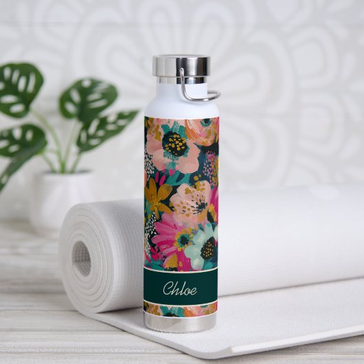 Bloemenaam Waterfles (Yoga (Gedraaid) )