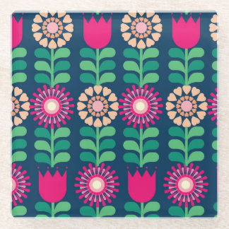 Bloemenachtergrond,  artistieke illustratie. glazen onderzetter