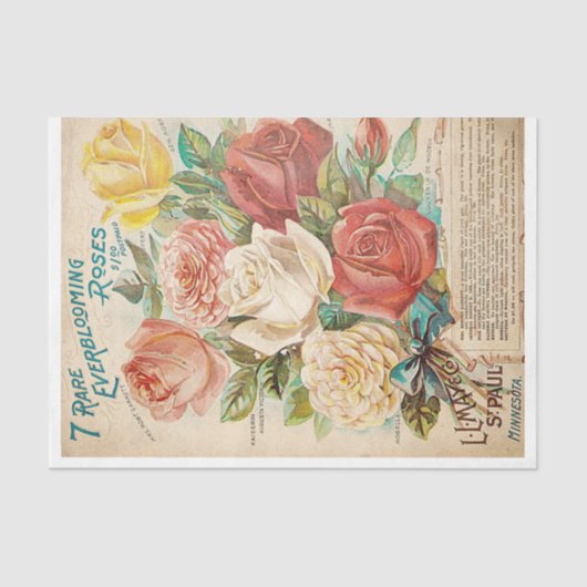 bloemenadvertentie tissuepapier (Voorkant)