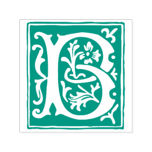 Bloemenalfabet letter B  typografie Zelfinktende Stempel