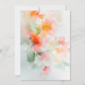 Bloemenaquarel Elegant Romantisch Botanisch Save The Date (Achterkant)