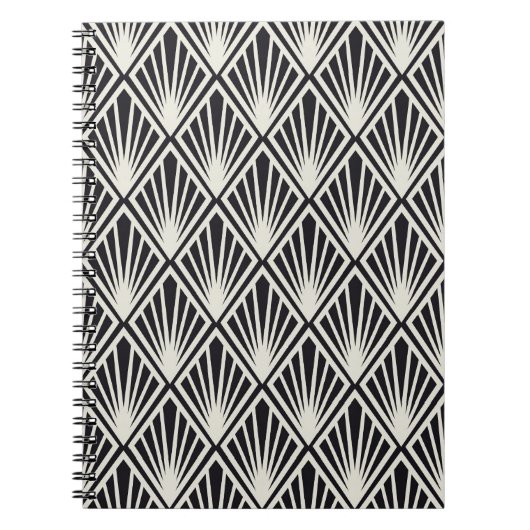  bloemenart nouveau, geometrisch patroon. notitieboek (Voorkant)