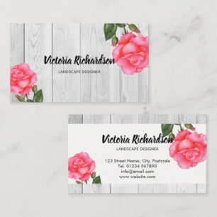 BloemenArt. van de Rozen van de rustieke Waterverf Visitekaartje