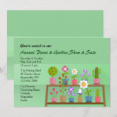 Bloemenbankuitnodiging Kaart (Voorkant / Achterkant)