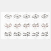 Bloemenbanner Elegant Script Handgemaakt Labels (Vel)