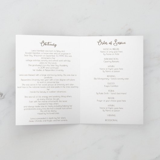  Bloemenbegrafenis Overlijdensvolgorde Programma (Binnen)