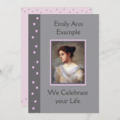  bloemenbegrafenis / wake / gedenkteken kaart (Voorkant / Achterkant)