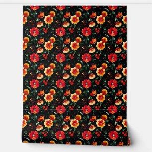  bloemenbehang - Elegante Retro Floral De Behang