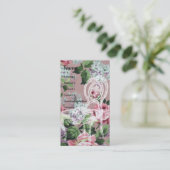 bloemenbehangsel met voorzitter visitekaartje (Staand voorkant)