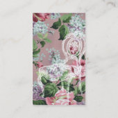 bloemenbehangsel met voorzitter visitekaartje (Achterkant)