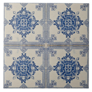bloemenblauw Moderne Portugese azulejos decoratief Tegeltje