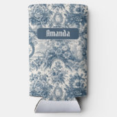 bloemenblauw toile de jouy monogram (Achterkant)