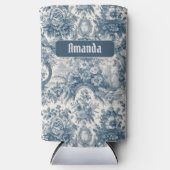 bloemenblauw toile de jouy monogram (Voorkant)