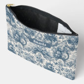 bloemenblauw toile de jouy monogram etui (Open)