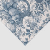  bloemenblauw toile de jouy monogram tissuepapier (Detail)