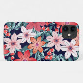 bloemenblauw tuinroze bloemen gierig Case-Mate iPhone case (Achterkant (horizontaal))