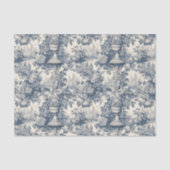bloemenblauw vaas Toile de Jouy Tissuepapier (Voorkant)
