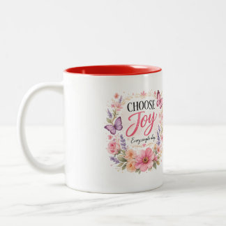Bloemenblijdheidsmok Tweekleurige Koffiemok