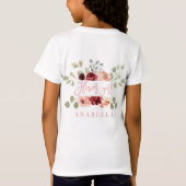 Bloemenbloem meisje vrijgezellenfeest shirt (Achterkant)