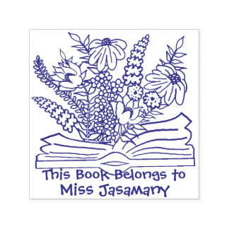 Bloemenboek hoort bij Gepersonaliseerd Zelfinktende Stempel