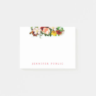 Bloemenboeket Bloemen Sjabloon Kleurrijke Waterver Post-it® Notes