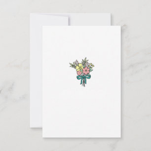 Bloemenboeket, bloemstuk, kleurrijk bedankkaart