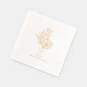 Bloemenboeket bruiloft folie servetten (Links)