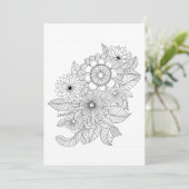 bloemenboeket | Kleur je eigen groet (Staand voorkant)