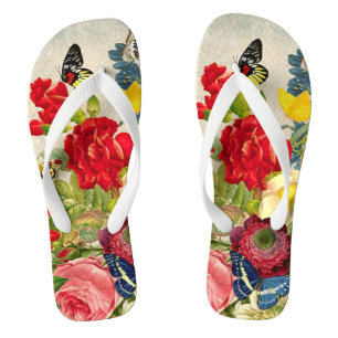  Bloemenboeket met Vlinders Teenslippers