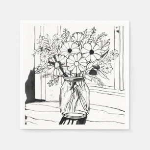 Bloemenboeket Servet