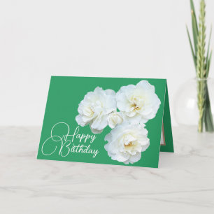 Bloemenboeket Witte Rozen Bloemenmeisje Verjaardag Kaart