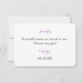 Bloemenboeket wordt mijn bruidsmeisje kaart (Achterkant)