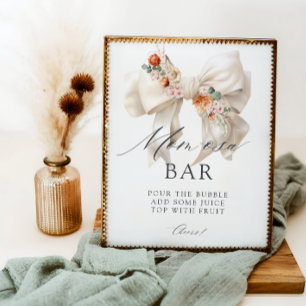 Bloemenboog Baby in Bloom Baby shower Mom-osa Bar Poster