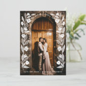 Bloemenboog foto save the date (Staand voorkant)